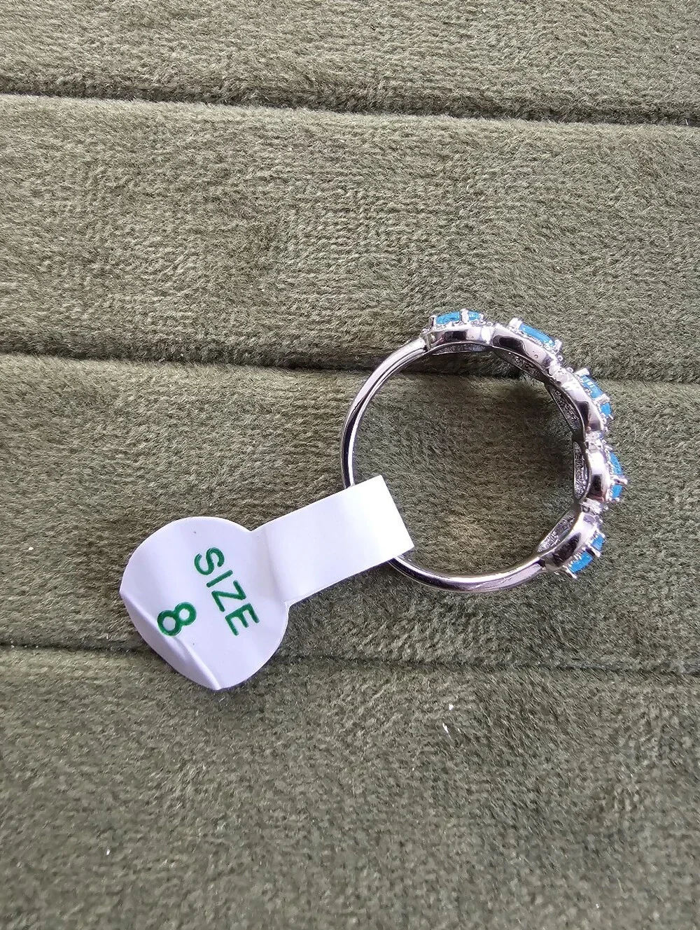 Rhodium Plated Ring Size 8